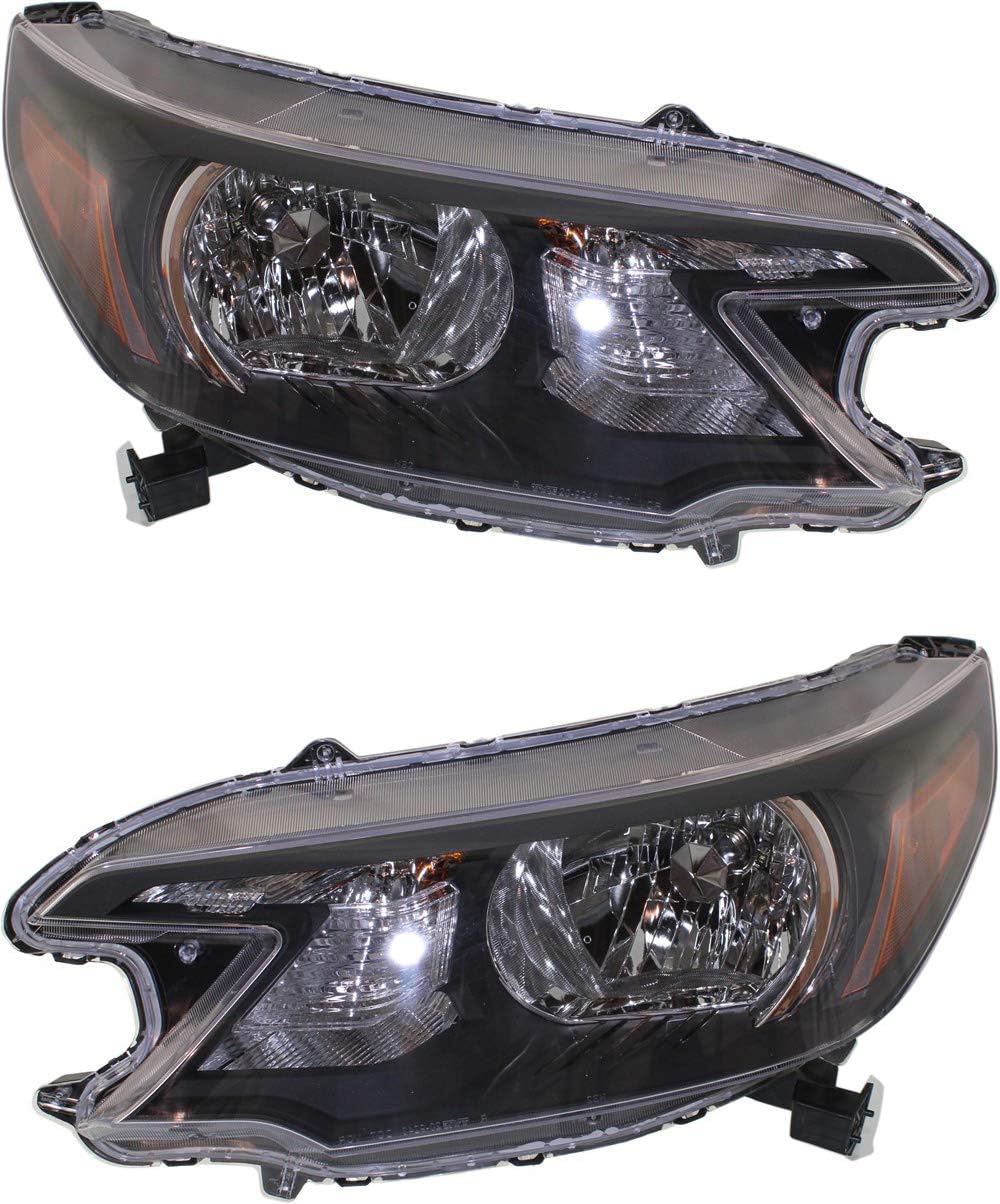 Headlight Assembly Set of 2 Clear Lens P6129
