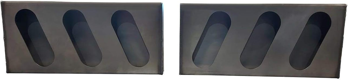 Quadruple Oval Slanted Steel Light Box, 6 Oval Lights, 1 Pair I162155