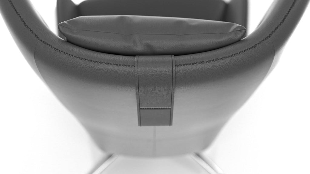 Accent Chair Light Gray Eco Leather Q7505