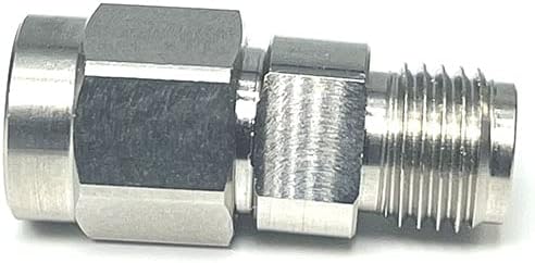 Precision 2.92 mm Male to SMA Female Microwave Adapter, DC to 26.5 GHz, 50 Ohm, Stainless Steel Body S456064