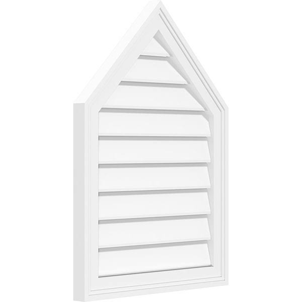 Peaked Top Surface Mount PVC Gable Vent D503670