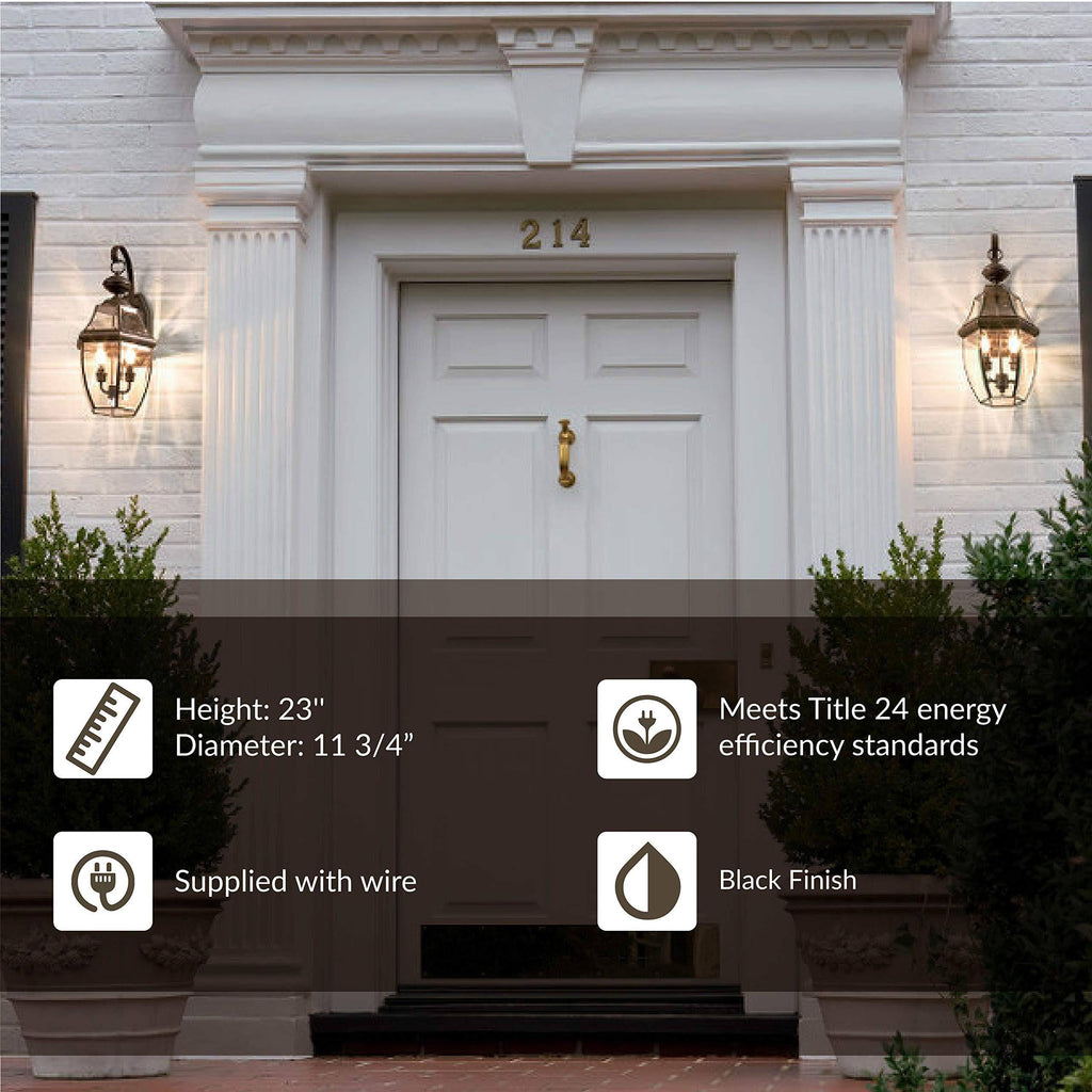 Black Outdoor Wall Lantern J8545