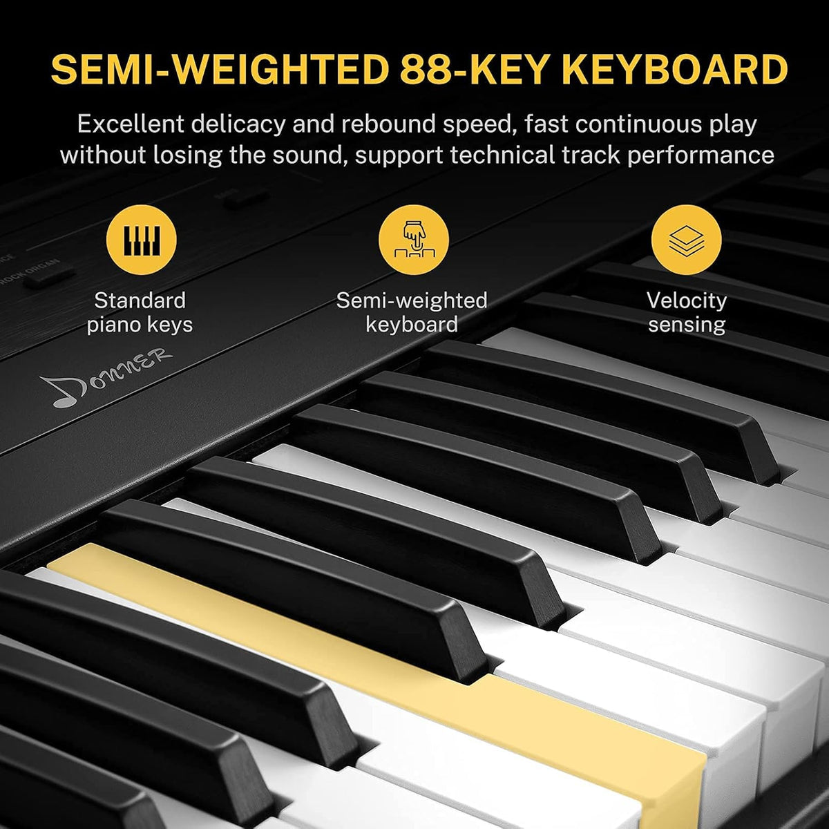 88 Key Digital Piano Keyboard with Sustain Pedal D61174