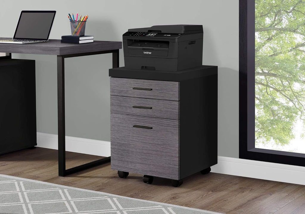 Grey 3 Drawer File Cabinet O72084