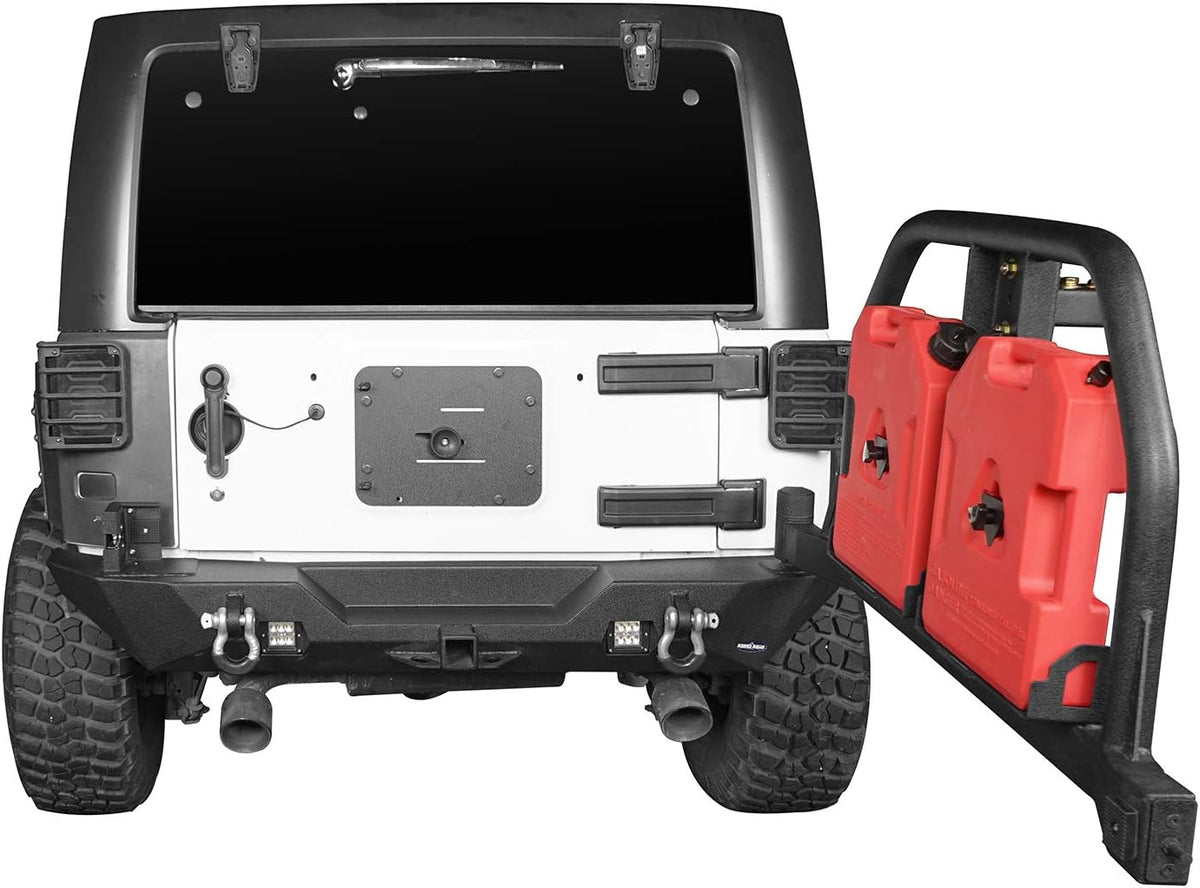Steel Rear Bumper with Spare Tire Carrier & Hitch Receiver D612