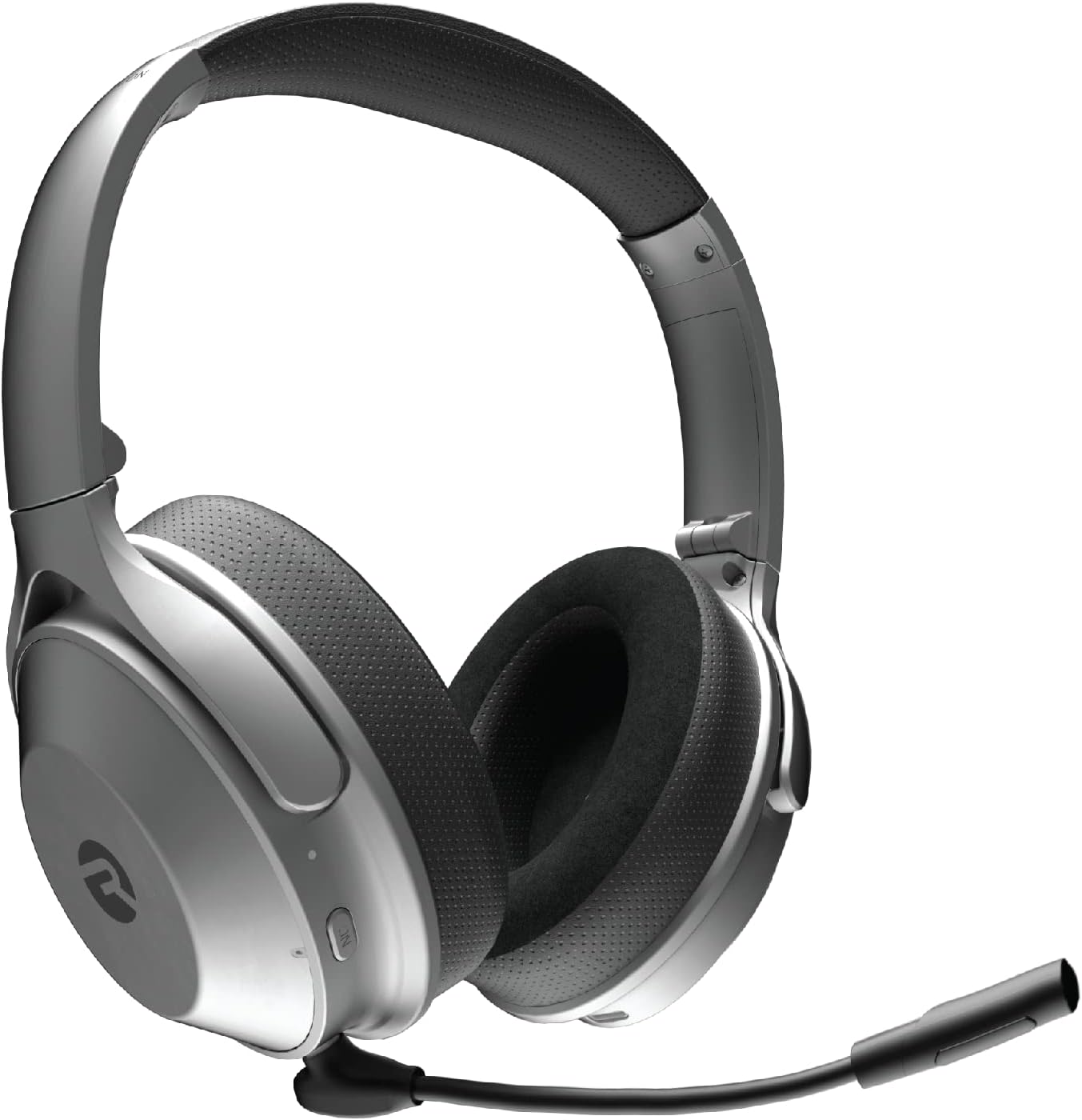 Silver Bluetooth Wireless Headphones with Detachable Mic W518