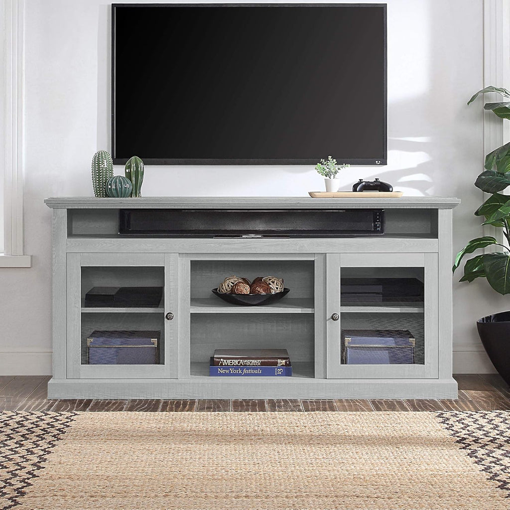 TV Stand with Open Storage Shelves and Cabinets H13932