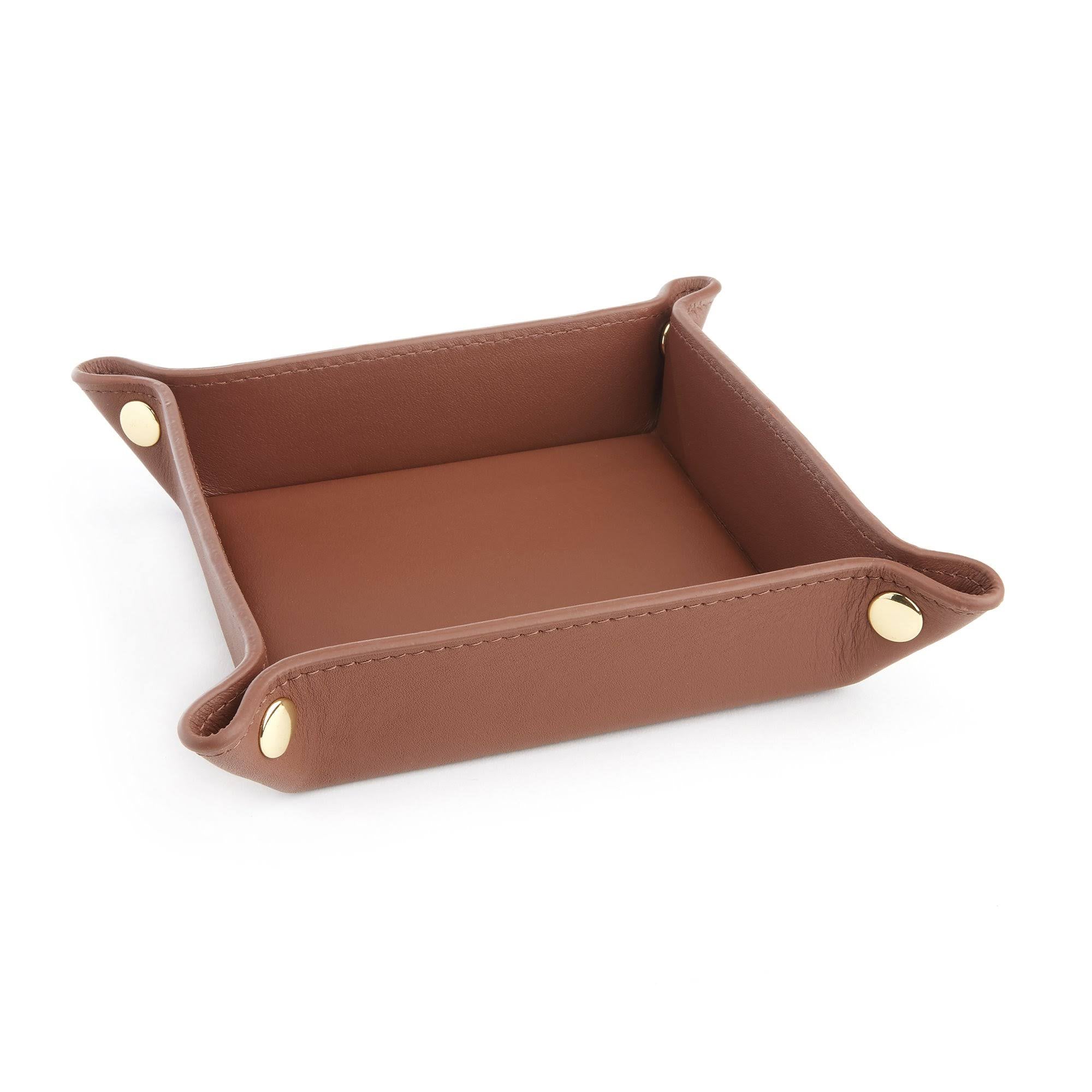 Orange Leather Valet Tray Z8064