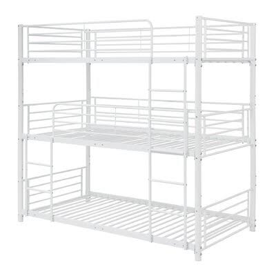 Twin Over Twin Over Twin Triple Bed Frame White O370
