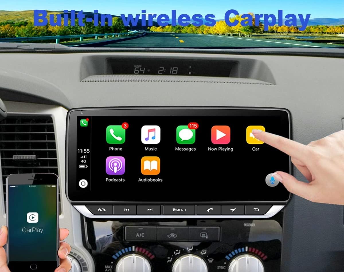 10.25inch Touch Screen in-Dash Navigation System with Wireless Carplay Android Auto N77609