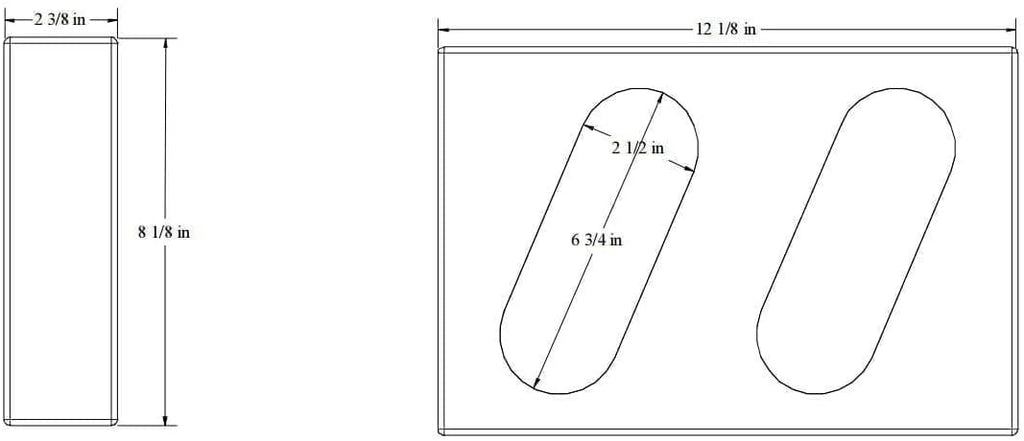 Quadruple Oval Slanted Steel Light Box, 6 Oval Lights, 1 Pair I162155