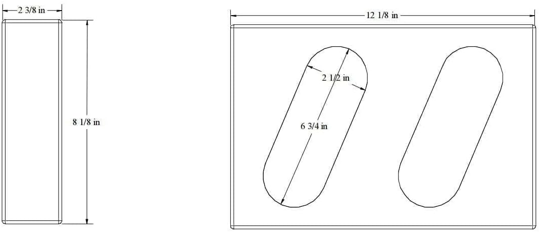 Quadruple Oval Slanted Steel Light Box, 6 Oval Lights, 1 Pair I162155