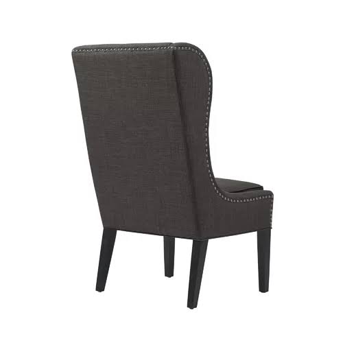 Charcoal Polyester Wingback Chair L724