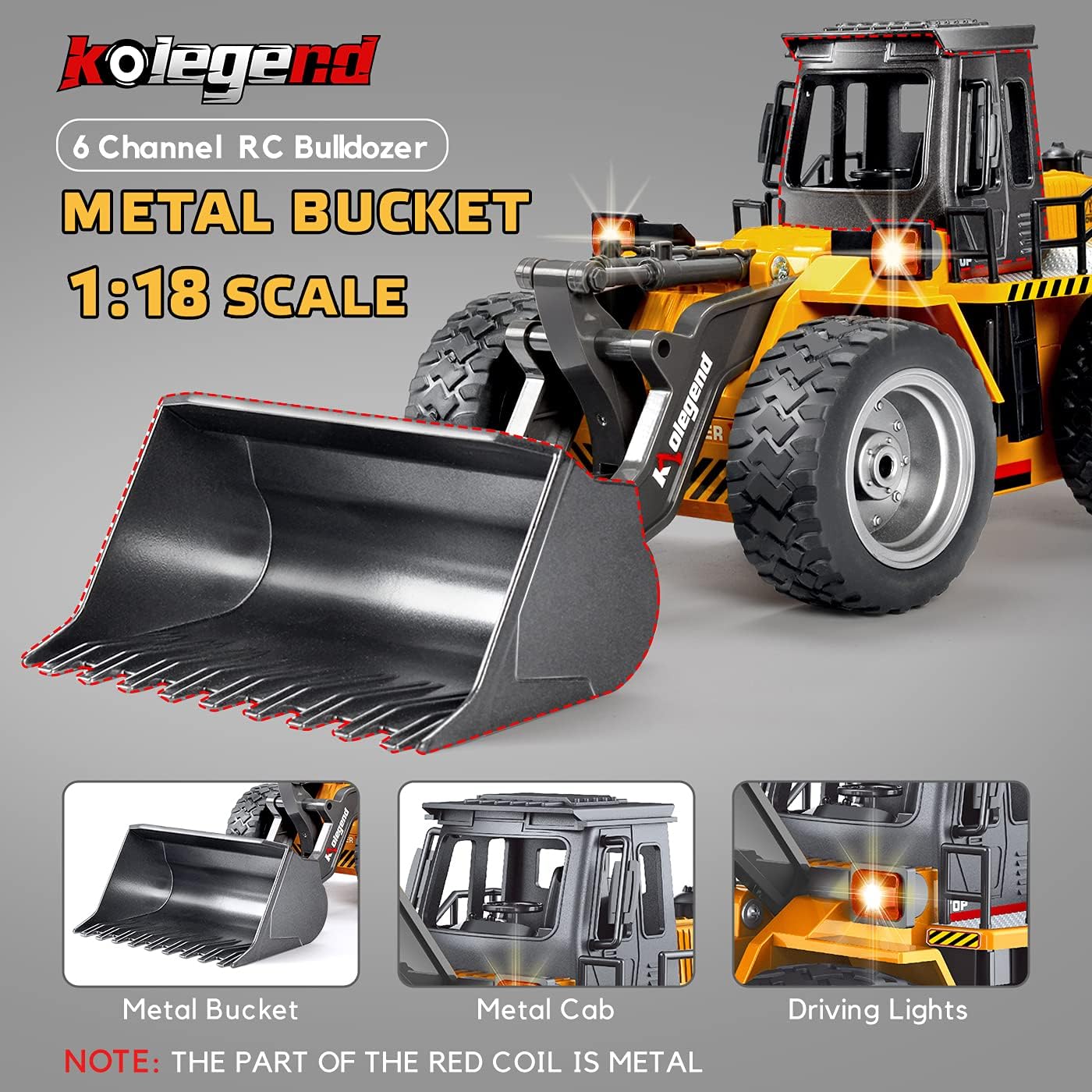 1/18 Scale RC Metal Front Loader 4WD Construction Vehicle N468
