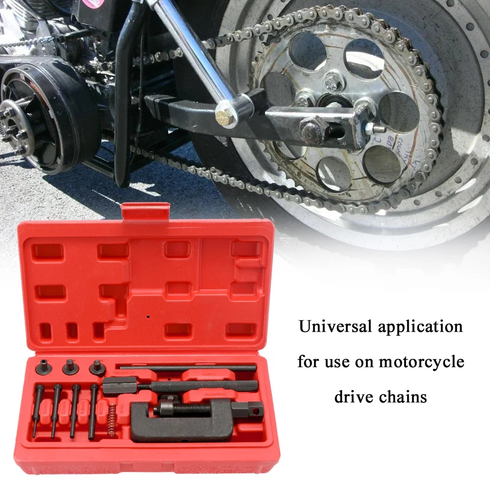 Universal Bike Chain Breaker Riveting Tool Set with Carry Box P858248
