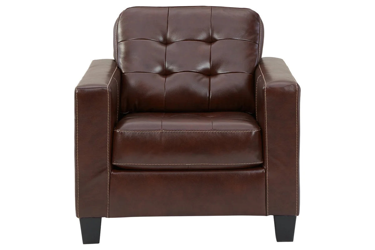 Walnut Leather Accent Chair P308