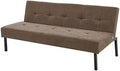 3 Seater Sofa Bed Click Clack Armless Fabric Couch Recliner (Grey) U685