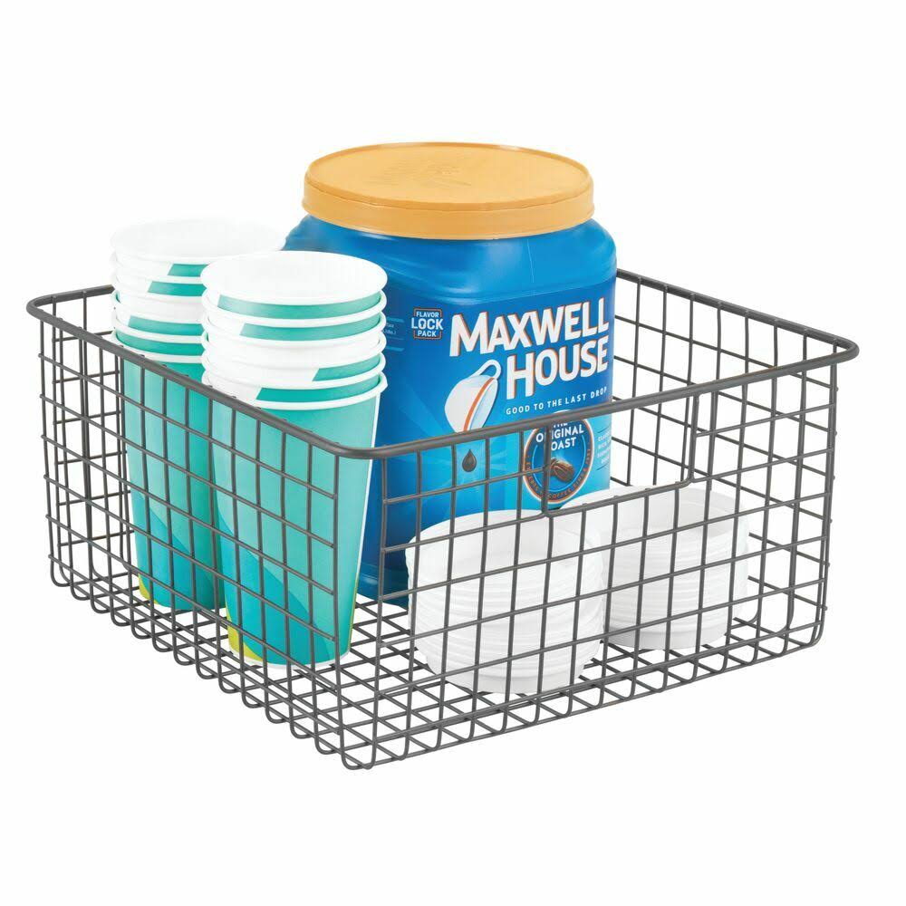 4 Pack Metal Wire Food Storage Organizer Bin, Soft Brass C603
