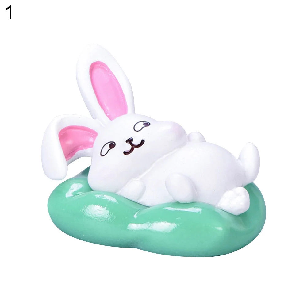Resin Dollhouse Miniature Moon Cake Rabbit Ornaments P163