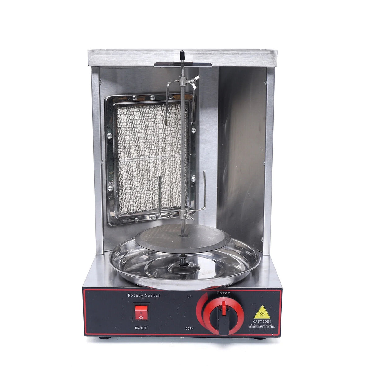 Stainless Steel Vertical Gas Broiler Shawarma Grill Machine D299578