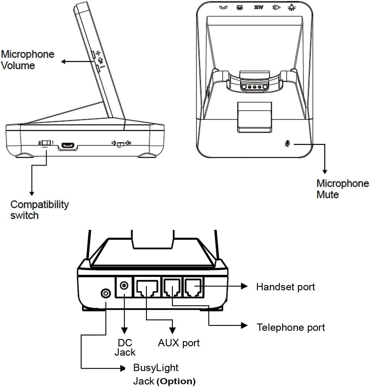 Wireless Headset with EHS Cord Bundle V3176