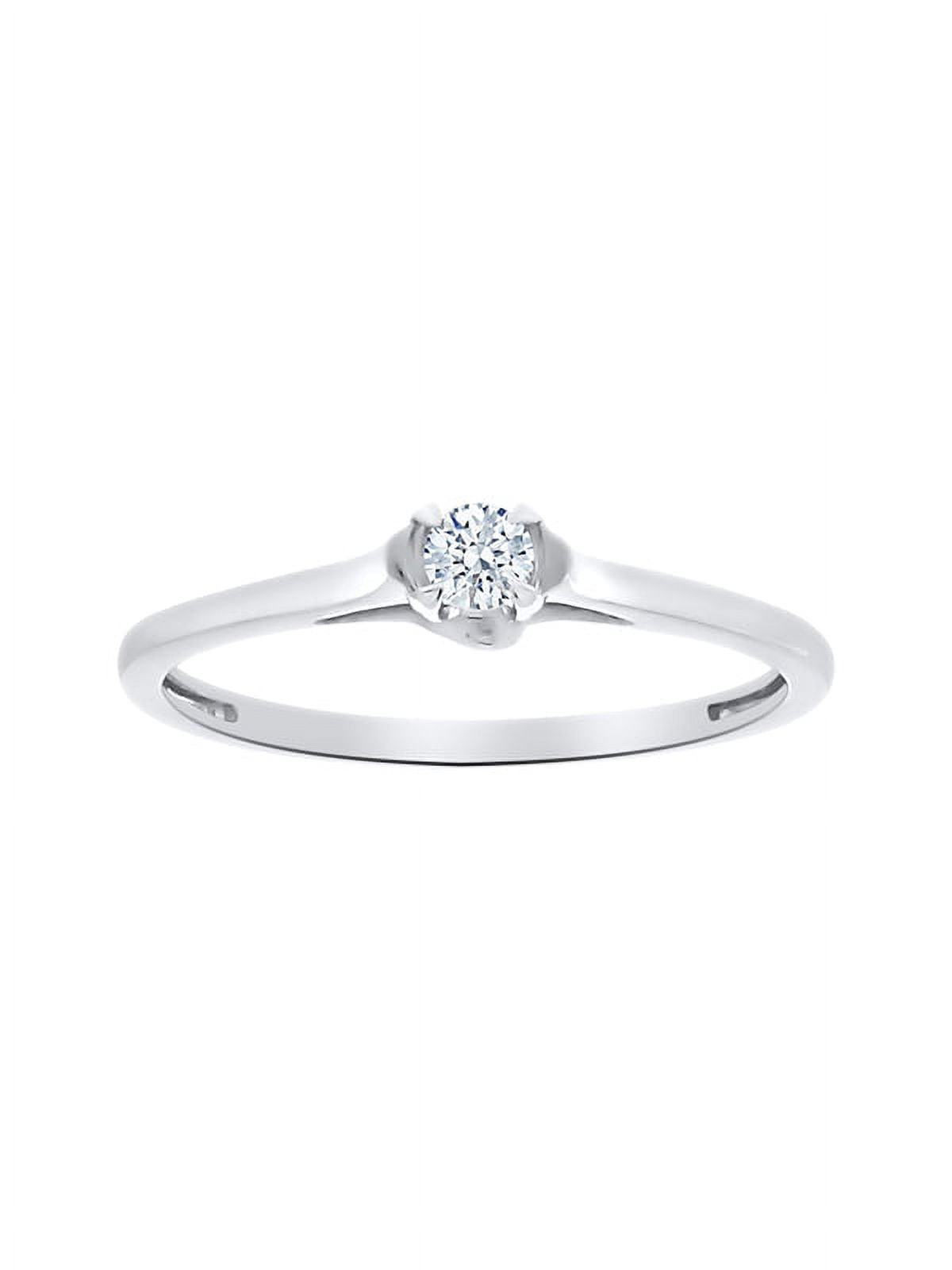 14K White Gold Diamond Solitaire Engagement Ring Z35980