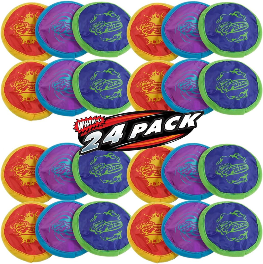 24 Pack Mini Pocket Frisbee (Blue + Green + Yellow) A45856