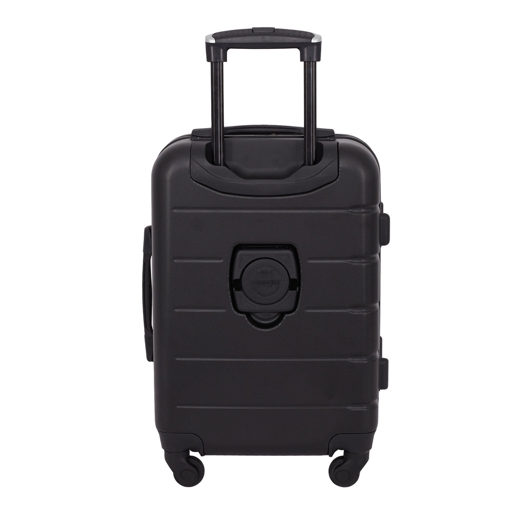 Black 20" Hard-Side Rolling Carry-on Luggage M289