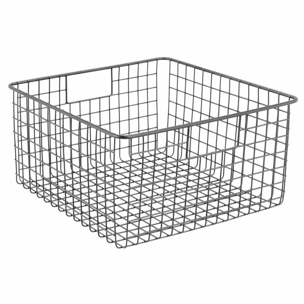 4 Pack Metal Wire Food Storage Organizer Bin, Soft Brass C603