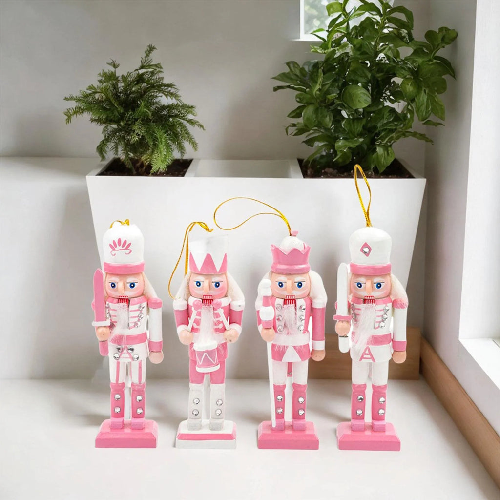 Pink Nutcracker Soldier Figurine Doll Ornament P836809