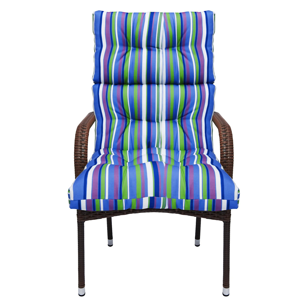 4 Pcs Patio Chaise Lounger Cushion with Ties E3030