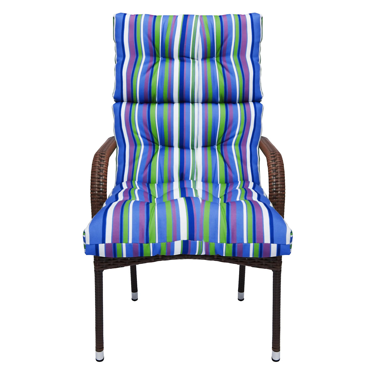 4 Pcs Patio Chaise Lounger Cushion with Ties E3030