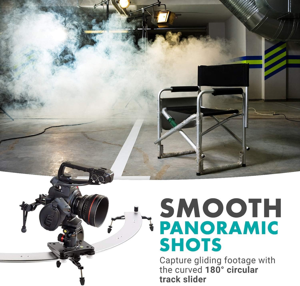 Panoramic 180° Circular Camera Sliding Track System with Roller Bearing Sliding Platform G394501