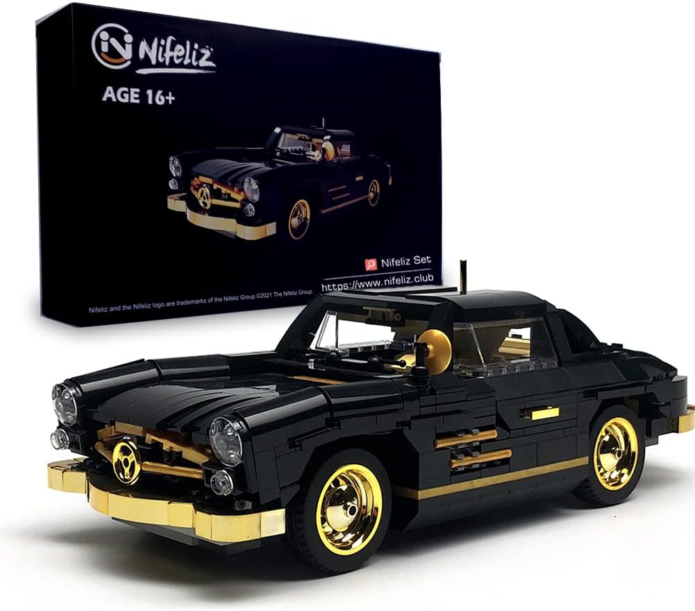 Retro Sports Car Building Blocks Set, 886 Pcs M73030