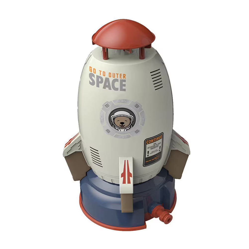 White Plastic Space Rocket Jet Sprinkler W500020