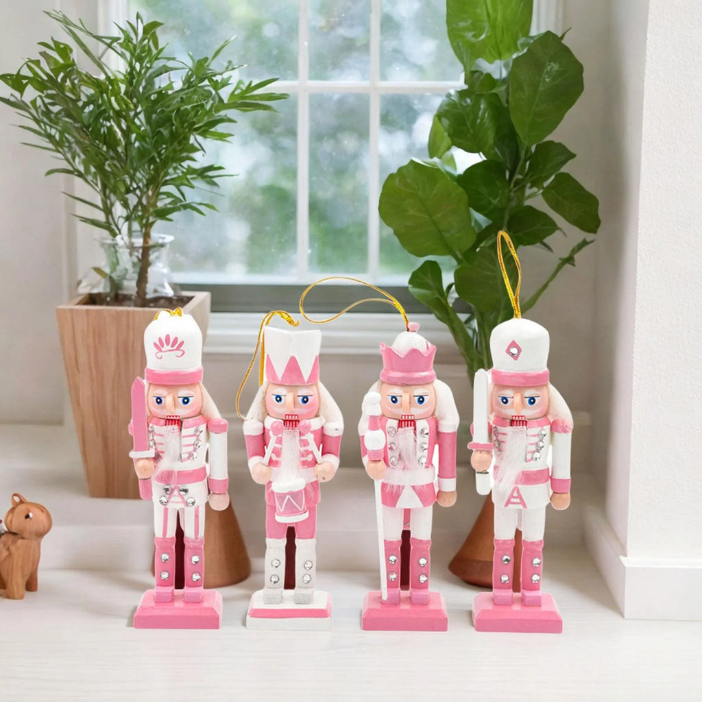 Pink Nutcracker Soldier Figurine Doll Ornament P836809