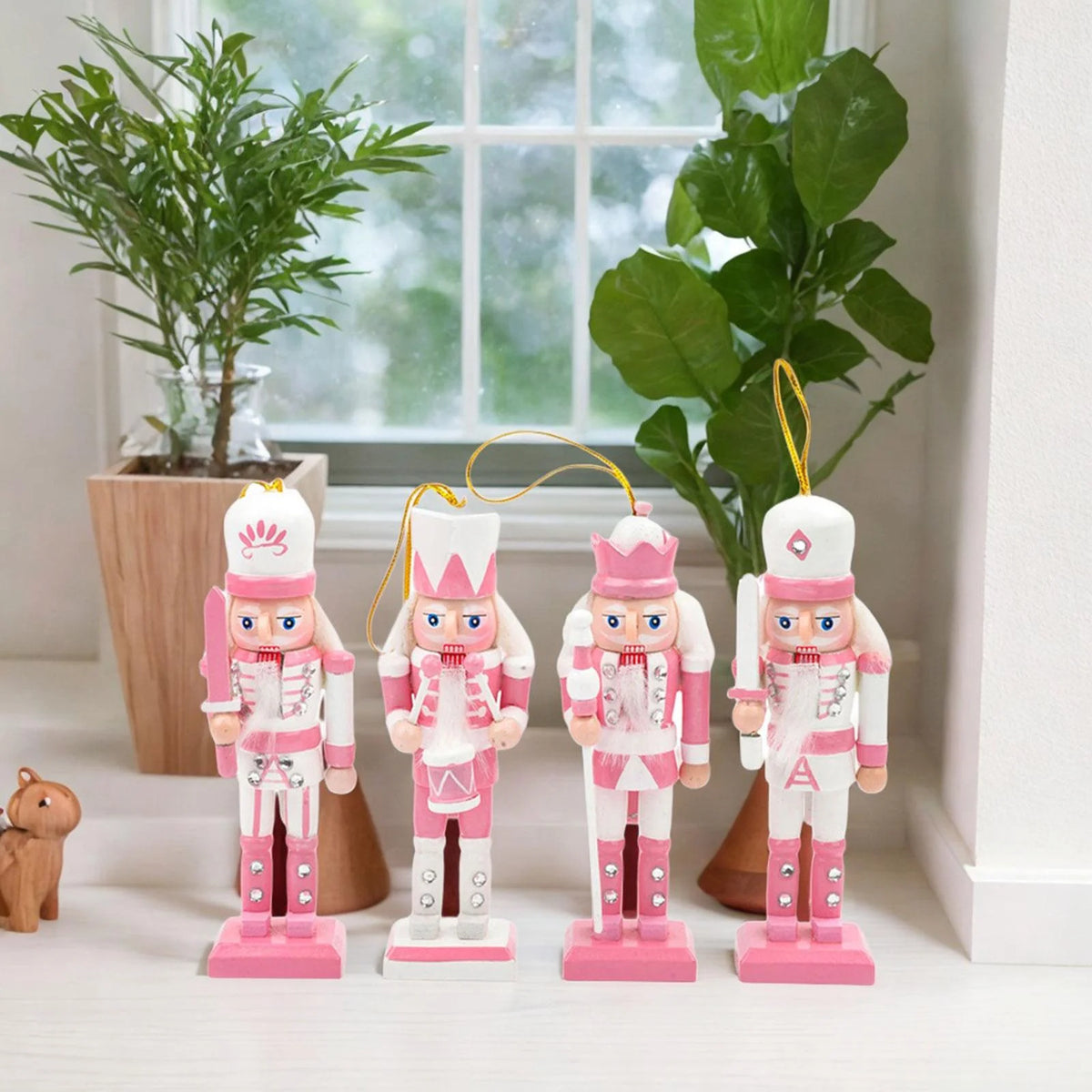 Pink Nutcracker Soldier Figurine Doll Ornament P836809