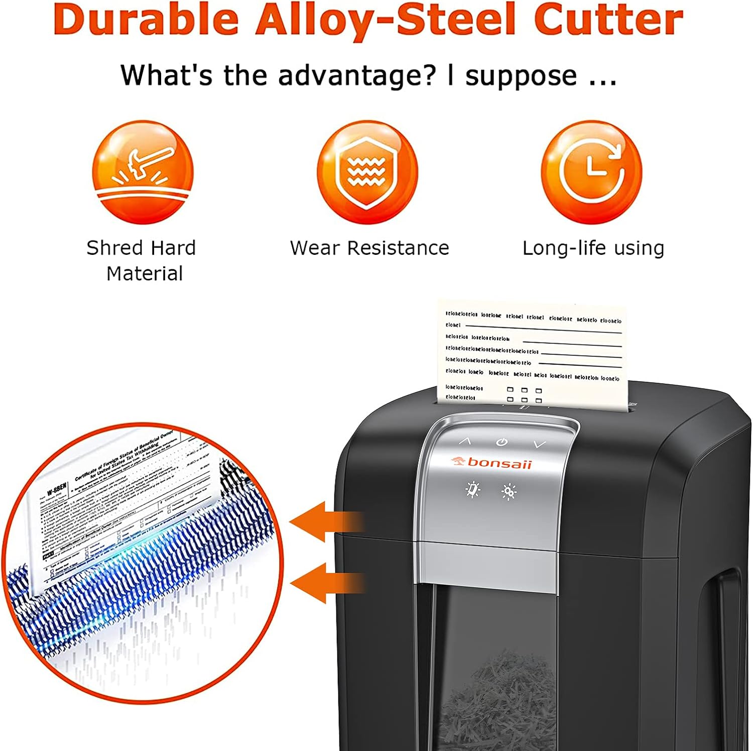 18 Sheet Cross-Cut Paper Shredder with 7.9 Gallons Pullout Wastebasket E992340