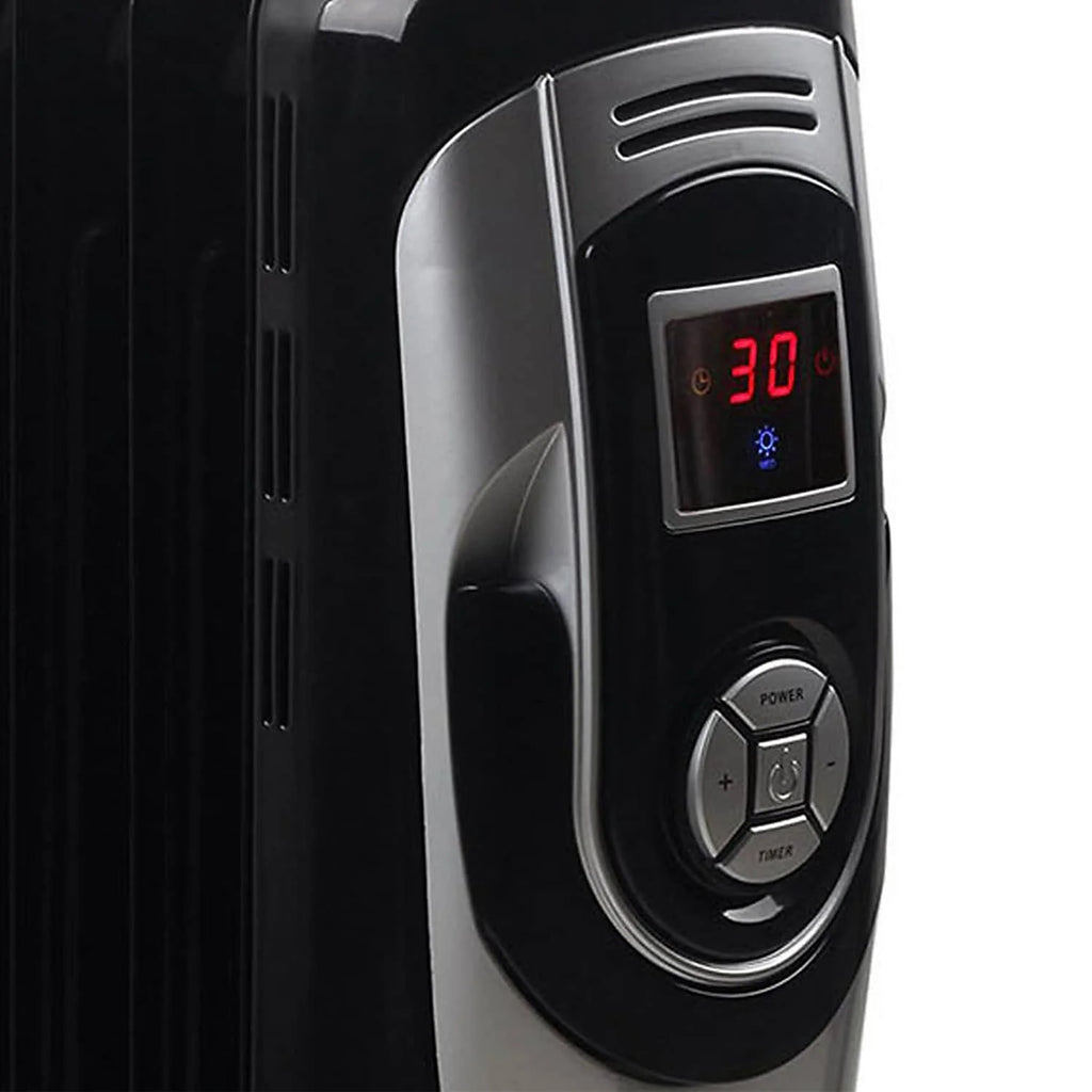 1500 Watt Portable Radiator Electric Heater Black F811187