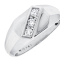 White Gold Genuine Diamond Pinky Ring Band I322133